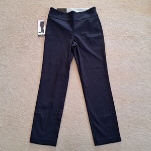 S.C. & Co. Navy Ankle Pants Pull On Women's Size 6 Blue Textured Ribbed NWT